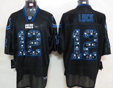 2012 NEW NFL Indianapolis Colts 12 Andrew Luck Lights Out Black Elite Jerseys 2012 NEW NFL Indianapolis Colts 12 Andrew Luck Lights Out Black Elite Jerseys