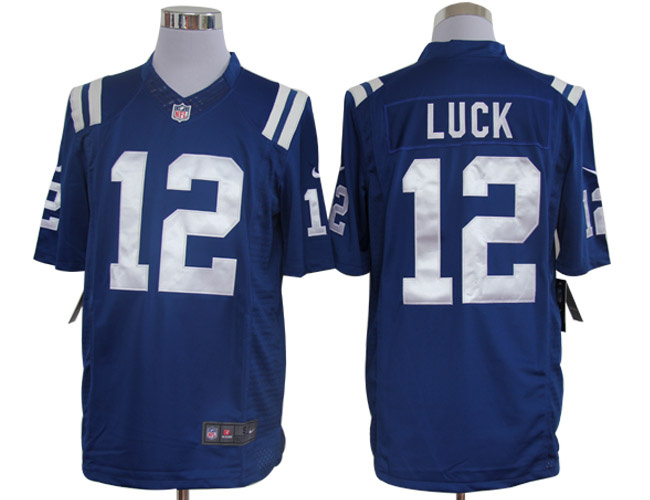 2012 NEW NFL Indianapolis Colts 12 Andrew Luck Blue Jerseys (Limited)