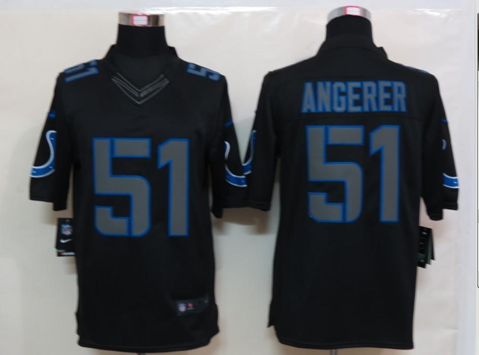 2012 NEW NFL Indianapolis Colts 51 Pat Angerer Black Jerseys (Impact Limited) 2012 NEW NFL Indianapolis Colts 51 Pat Angerer Black Jerseys (Impact Limited)