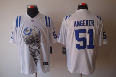 2012 NEW NFL Indianapolis Colts 51 Pat Angerer white Jerseys (Helmet Tri-Blend Limited) 2012 NEW NFL Indianapolis Colts 51 Pat Angerer white Jerseys (Helmet Tri-Blend Limited)