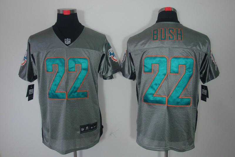 2012 NEW NFL Miami Dolphins 22 Reggie Bush Grey Shadow Jerseys