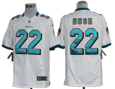 2012 NEW NFL Miami Dolphins 22 Reggie Bush White Jerseys (Limited)