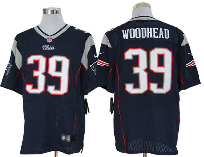 2012 NEW NFL New England Patriots 39 Danny Woodhead Blue Jerseys (Elite)