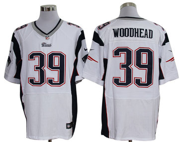 2012 NEW NFL New England Patriots 39 Danny Woodhead White Jerseys (Elite)