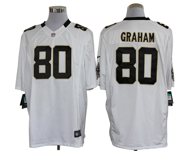 2012 NEW NFL New Orleans Saints 80 Jimmy Graham White Jerseys (Limited)