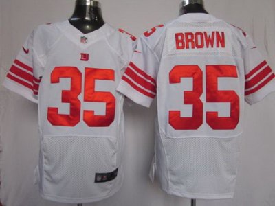 2012 NEW NFL New York Giants 35 Andre Brown White Jerseys (Elite)