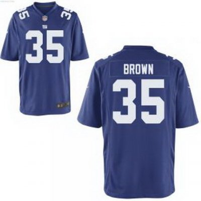 2012 NEW NFL New York Giants 35 Brown Blue Jerseys (Game) 2012 NEW NFL New York Giants 35 Brown Blue Jerseys (Game)
