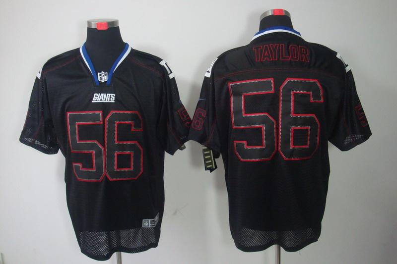 2012 NEW NFL New York Giants 56 Lawrence Taylor Lights Out Black Elite Jerseys
