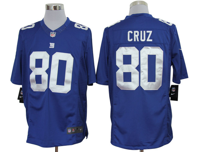 2012 NEW NFL New York Giants 80 Victor Cruz Blue Jerseys (Limited)