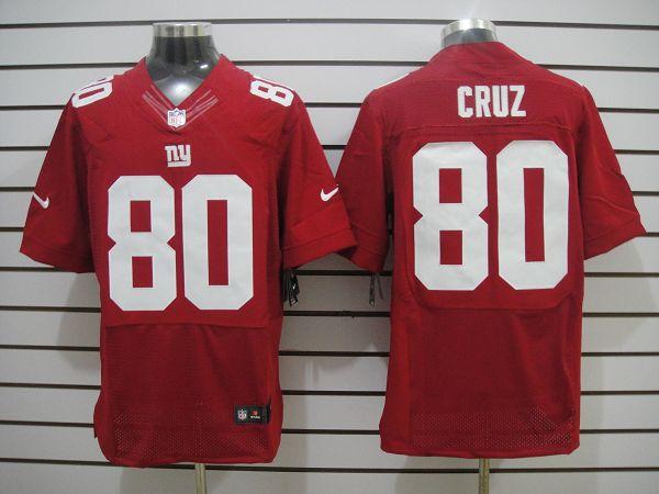 2012 NEW NFL New York Giants 80 Victor Cruz Red Jerseys (Elite)