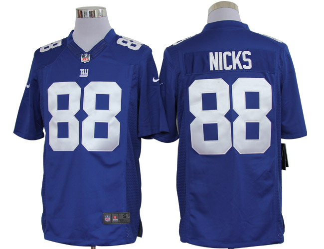 2012 NEW NFL New York Giants 88 Hakeem Nicks Blue Jerseys (Limited)