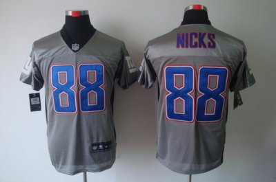 2012 NEW NFL New York Giants 88 Hakeem Nicks Grey Shadow Jerseys