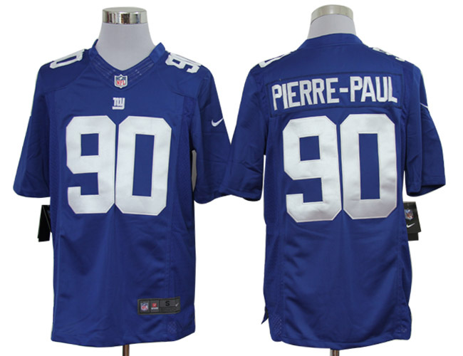 2012 NEW NFL New York Giants 90 Jason Pierre-Paul Blue Jerseys (Limited)