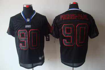 2012 NEW NFL New York Giants 90 Jason Pierre-Paul Lights Out Black Elite Jerseys