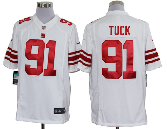 2012 NEW NFL New York Giants 91 Justin Tuck White Jerseys (Limited)