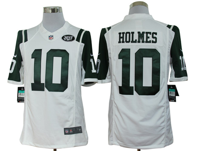 2012 NEW NFL New York Jets 10 Santonio Holmes White Jerseys(Limited)
