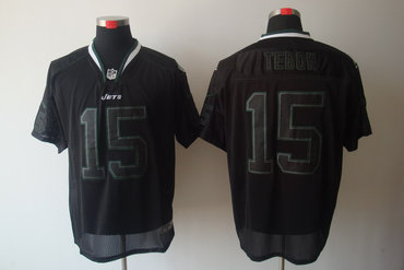 2012 NEW NFL New York Jets 15 Tim Tebow Lights Out Black Elite Jerseys