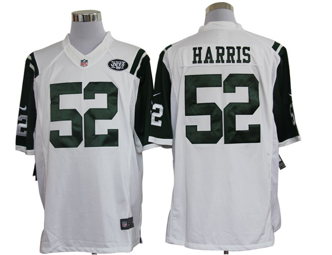 2012 NEW NFL New York Jets 52 David Harris White Jerseys(Limited)
