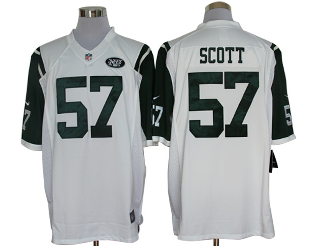 2012 NEW NFL New York Jets 57 Bart Scott White Jerseys(Limited)