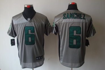 2012 NEW NFL New York Jets 6 Mark Sanchez Grey Shadow Jerseys