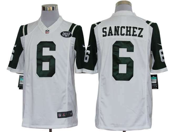 2012 NEW NFL New York Jets 6 Mark Sanchez White Jerseys(limited)