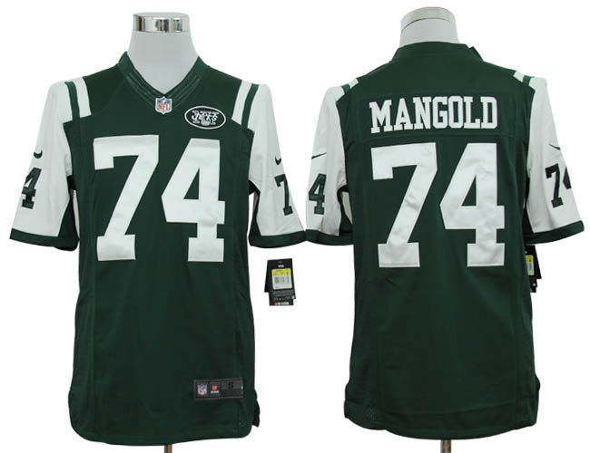 2012 NEW NFL New York Jets 74 Nick Mangold Green Jerseys(Limited)