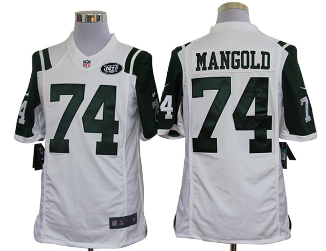 2012 NEW NFL New York Jets 74 Nick Mangold White Jerseys(Limited)