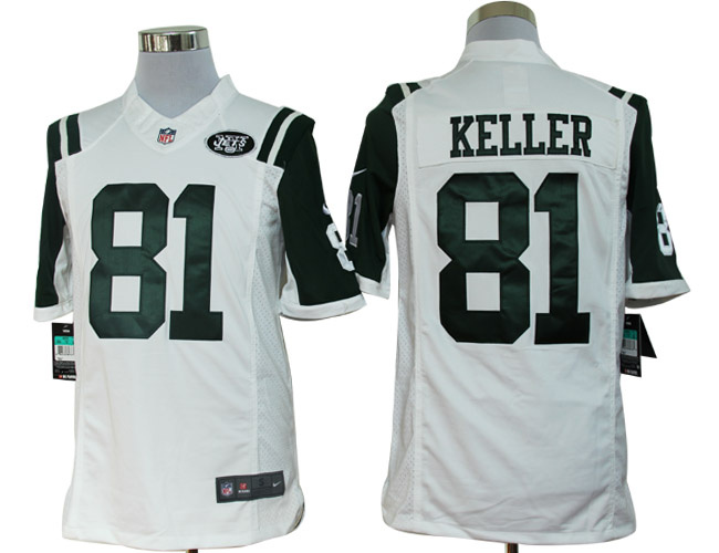 2012 NEW NFL New York Jets 81 Dustin Keller White Jerseys(Limited)