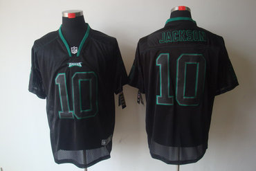 2012 NEW NFL Philadelphia Eagles 10 DeSean Jackson Lights Out Black Elite Jerseys
