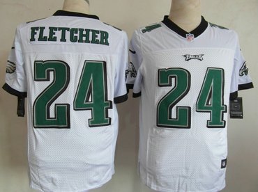 2012 NEW NFL Philadelphia Eagles 24 Fletcher White Jerseys (Elite)
