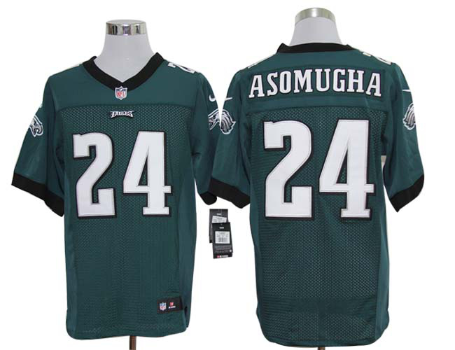 2012 NEW NFL Philadelphia Eagles 24 Nnamdi Asomugha Green Jerseys (Elite)