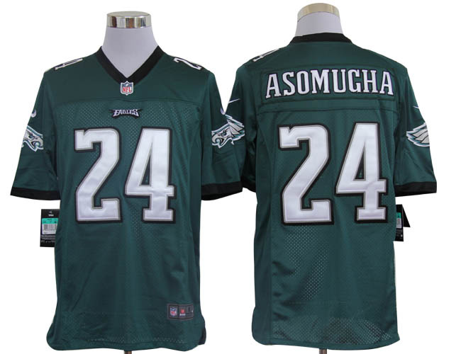 2012 NEW NFL Philadelphia Eagles 24 Nnamdi Asomugha Green Jerseys (Limited)