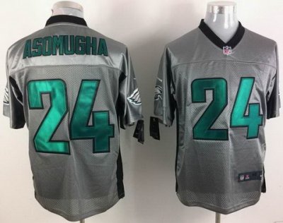 2012 NEW NFL Philadelphia Eagles 24 Nnamdi Asomugha Grey Shadow Jerseys