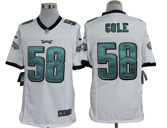 2012 NEW NFL Philadelphia Eagles 58 Trent Cole White jerseys (Limited)
