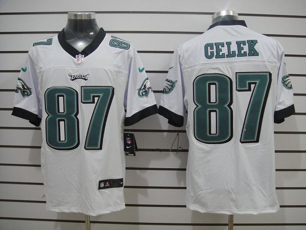 2012 NEW NFL Philadelphia Eagles 87 Brent Celek White Jerseys (Elite)