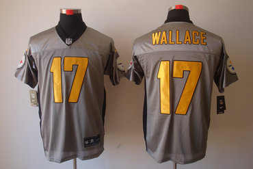 2012 NEW NFL Pittsburgh Steelers 17 Mike Wallace Grey Shadow Jerseys
