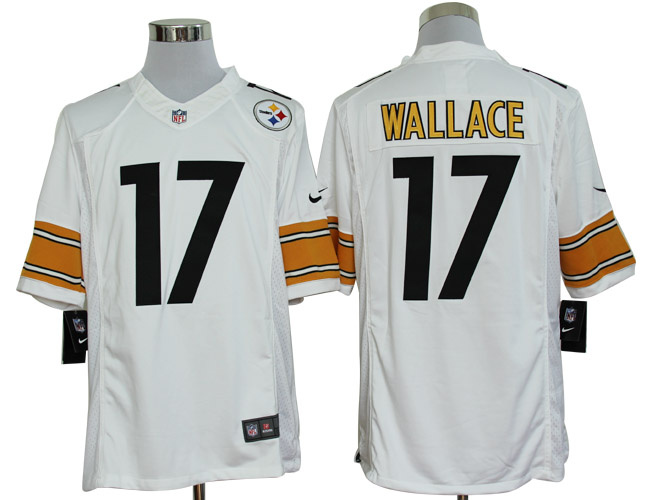 2012 NEW NFL Pittsburgh Steelers 17 Mike Wallace White Jerseys (Limited)