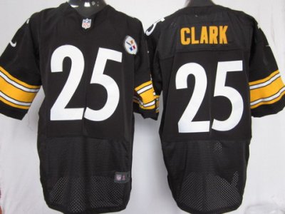 2012 NEW NFL Pittsburgh Steelers 25 Ryan Clark Black Jerseys (Elite)