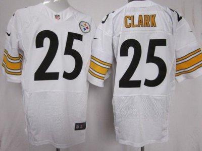 2012 NEW NFL Pittsburgh Steelers 25 Ryan Clark White Jerseys (Elite)