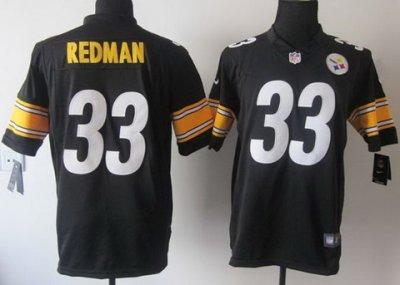 2012 NEW NFL Pittsburgh Steelers 33 Isaac Redman Black Jerseys (Game)