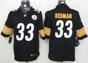 2012 NEW NFL Pittsburgh Steelers 33 Redman Black Jerseys (Limited)