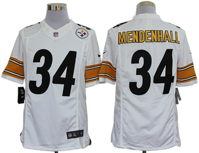 2012 NEW NFL Pittsburgh Steelers 34 mendenhall White Jerseys (Limited)