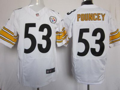2012 NEW NFL Pittsburgh Steelers 53 Maurkice Pouncey White Jerseys (Elite)