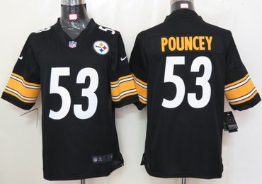 2012 NEW NFL Pittsburgh Steelers 53 Pouncey Black Jerseys (elite)