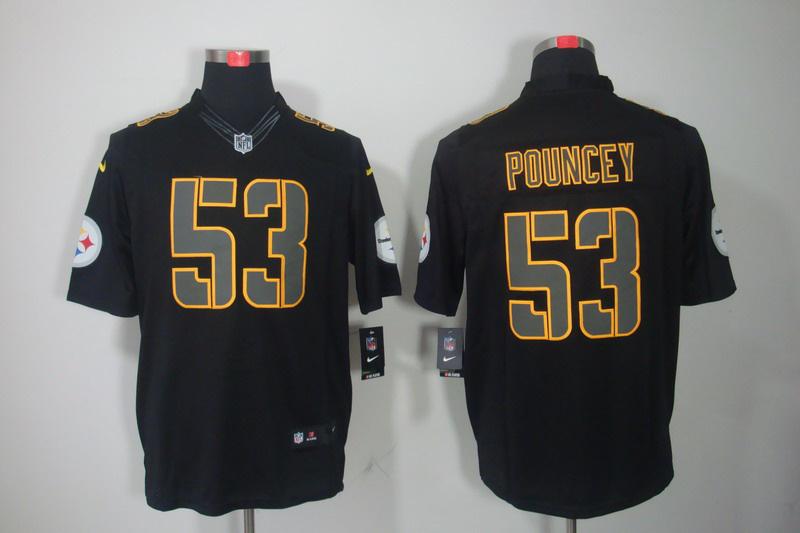 2012 NEW NFL Pittsburgh Steelers 53 Pouncey Black Jerseys(Impact Limited)