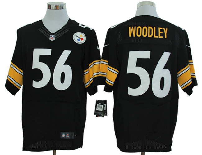 2012 NEW nfl pittsburgh steelers 56 lamarr woodley black jerseys (elite)