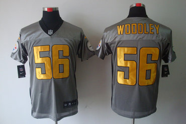 2012 NEW NFL Pittsburgh Steelers 56 Lamarr Woodley Grey Shadow Jerseys