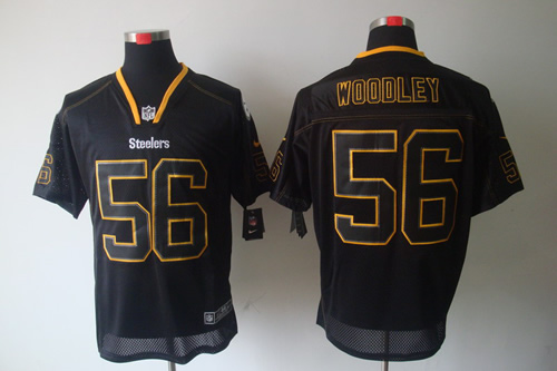 2012 NEW NFL Pittsburgh Steelers 56 Lamarr Woodley Lights Out Black Elite Jerseys