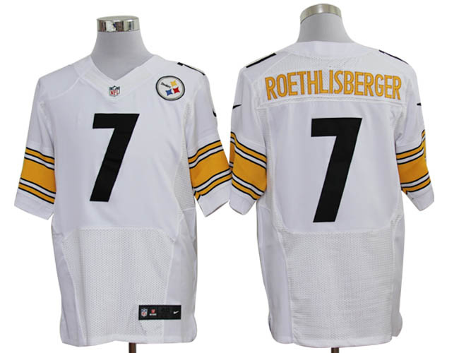 2012 NEW nfl pittsburgh steelers 7 ben roethlisberger white jerseys (elite)