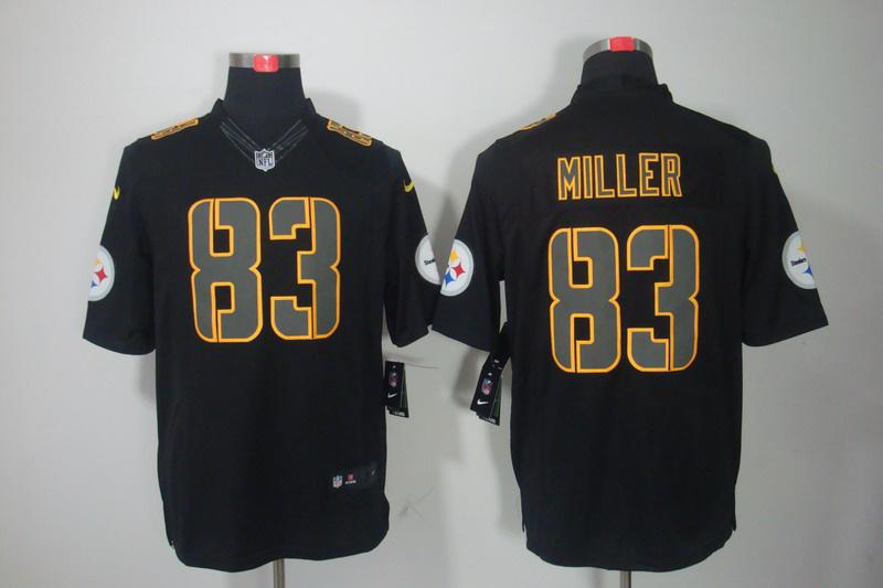 2012 NEW NFL Pittsburgh Steelers 83 Heath Miller Black Jerseys (Impact Limited)